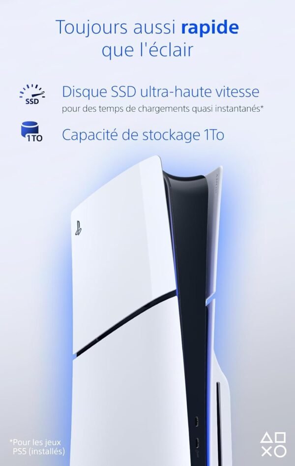 Playstation Sony, 5 Édition Standard, PS5 avec 1 Manette Sans Fil DualSense, Couleur : Blanche – Image 3